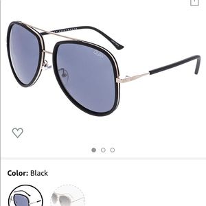 Black oversized quay sunglasses